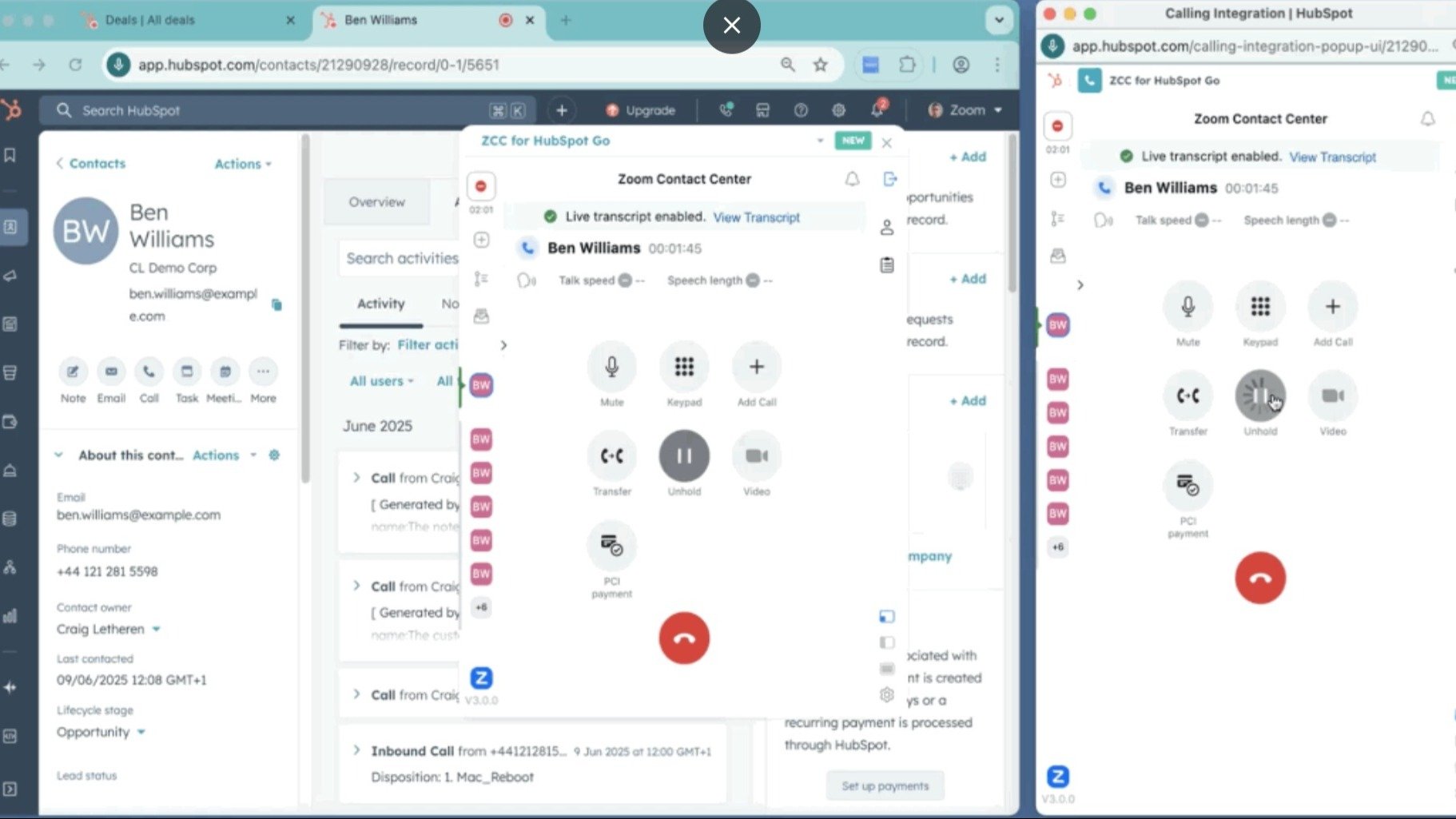 Advanced Call controls